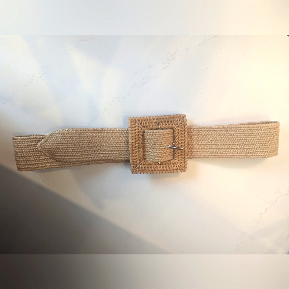 Raffia Wrapped Stretch Belt from Anthropologie